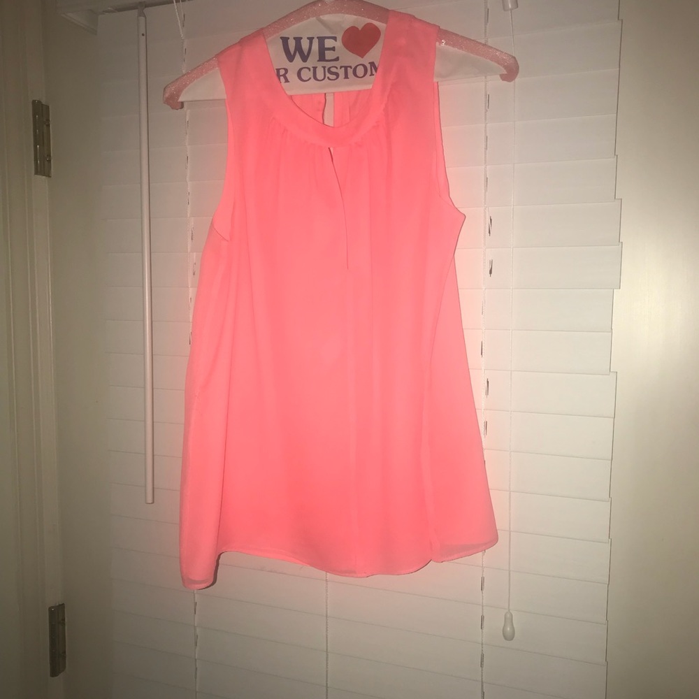 J crew neon pink blouse